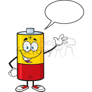 battery batteries energy power cartoon character