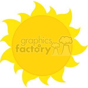 yellow silhouette sun vector illustration isolated on white background clipart. Royalty-free image # 400003