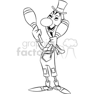 cartoon character funny black+white anonymous mask person hiding unknown clown juggling