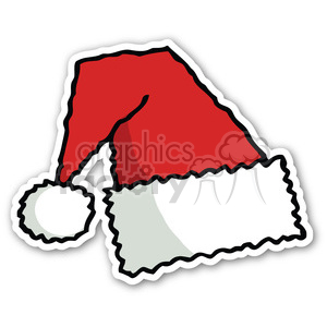 santa hat sticker v2 clipart. Royalty-free icon # 400396