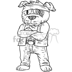 biker dog character vector illustration clipart. Commercial use image # 400650