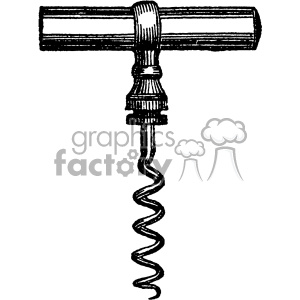 vintage wine bottle corkscrew vector vintage 1900 vector art GF clipart. Commercial use image # 402437