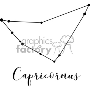 clipart - Constellations Capricornus Cap the Sea Goat Capricorni vector art GF.