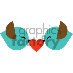 clipart - love birds valentines vector icon.