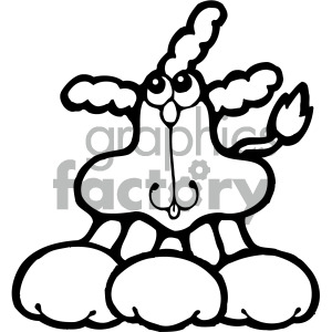 vector art martians 001 bw clipart. Commercial use image # 405062