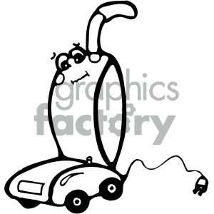black white cartoon vacuum cleaner clipart #405131 at Graphics Factory.