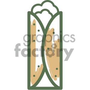 burrito food vector flat icon design clipart. Royalty-free icon # 405715