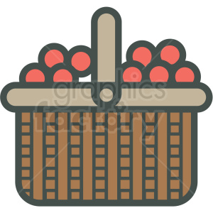 basket of berries vector icon clipart. Commercial use image # 406425