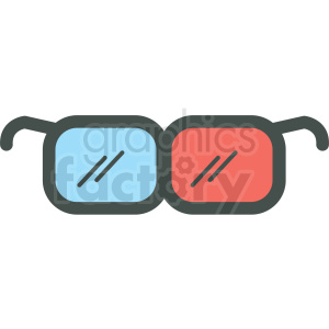 3D glasses vector icon clipart. Commercial use icon # 406475
