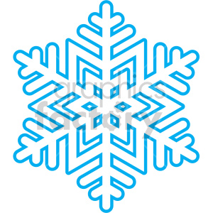 winter snowflake vector clip art clipart. Royalty-free image # 407204