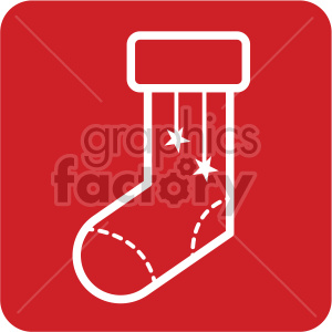 white christmas stocking vector icon clipart. Royalty-free icon # 407242