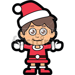 guy dressed in santa claus suit vector clip art clipart. Royalty-free image # 407273