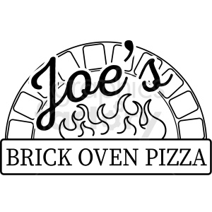 joes brick oven pizza clipart. Royalty-free image # 409253
