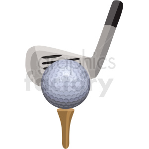 golf ball on tee vector clipart clipart. Royalty-free image # 409512