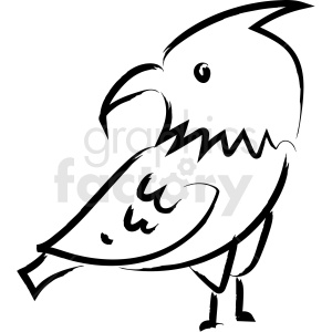 clipart - eagle drawing vector icon.
