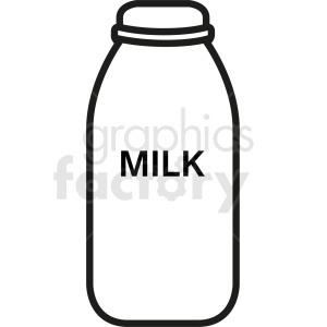 clipart - bottle of milk vector.