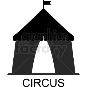 clipart - circus tent with label.