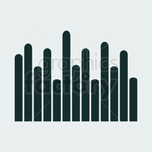 statistics chart vector icon on square background
