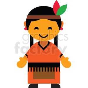 Indian woman character icon vector clipart .