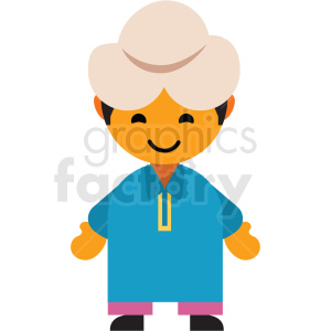 Indian male character icon vector clipart .