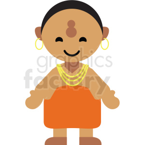 male India character icon vector clipart .