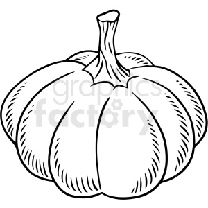 black and white cartoon pumpkin vector clipart clipart. Royalty-free image # 411732