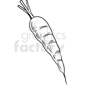 black and white cartoon carrot vector clipart #411745 at Graphics Factory.