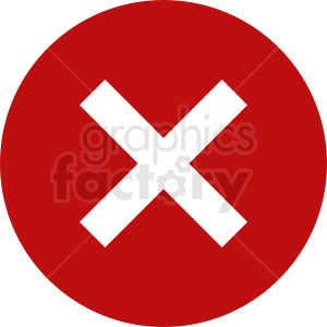 red close icon vector clipart.