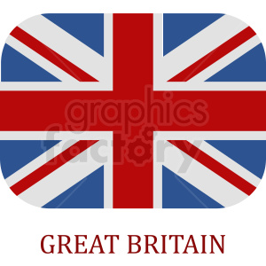 Great Britain flag icon artwork clipart.