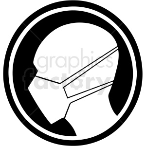 black and white face masks required symbol vector illustration clipart.
