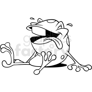 black and white laughing frog vector clipart clipart. Commercial use image # 413114