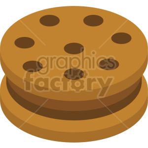 clipart - isometric cookies vector icon clipart 4.