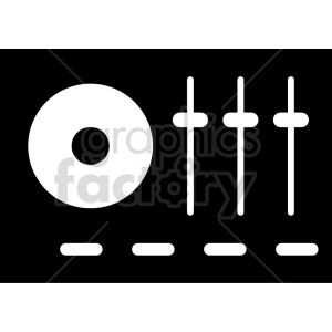 dj turn table clipart icon .