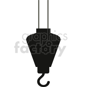 clipart - crane hook silhouette clipart.