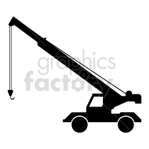 mobile crane silhouete clipart .