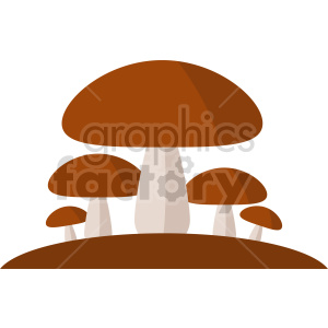 mushroom forest vector clipart.