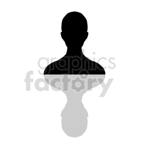 clipart - silhouette male head clipart.
