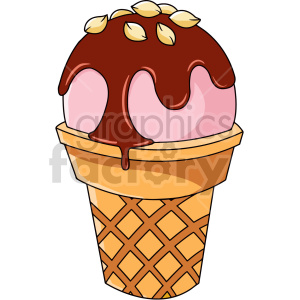 cartoon ice cream cone vector clipart