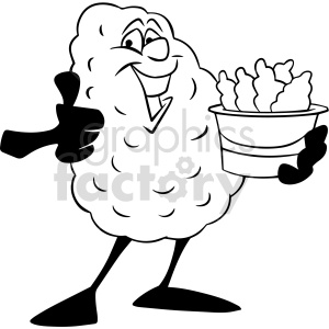 black and white cartoon chicken tendies clipart clipart. Royalty-free image # 416760