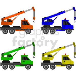 crane trucks vector graphic bundle