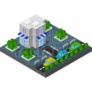 isometric store vector graphic clipart.