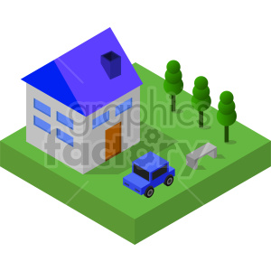 isometric tiny+house house