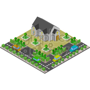 church block isometric vector graphic clipart. Royalty-free image # 417288