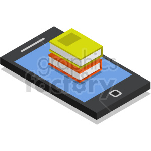 business isometric mobile books