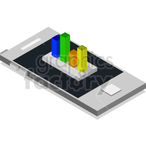 business isometric charts mobile
