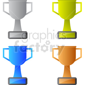 trophy graphic bundle clipart. Royalty-free image # 417463
