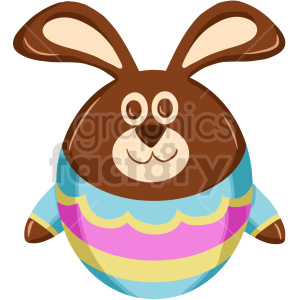 chocolate easter bunny cartoon clipart clipart. Royalty-free image # 417666