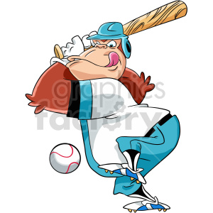 cartoon ape baseball player clipart clipart. Royalty-free image # 417744