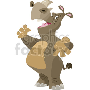 cartoon rhinoceros clipart clipart. Commercial use image # 417767