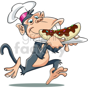 cartoon ape chef clipart clipart. Commercial use image # 417769